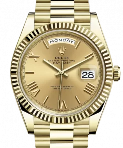 Replica horloge Rolex Day-Date 04-2 (40mm) Geelgouden wijzerplaat 228238 (President band)-Automatic-Top kwaliteit!