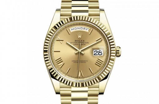 Replica horloge Rolex Day-Date 04-2 (40mm) Geelgouden wijzerplaat 228238 (President band)-Automatic-Top kwaliteit!