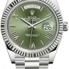Replica horloge Rolex Day-Date 05/1 (36mm) 228239 Olijfgoene wijzerplaat / Automatic / President witgoud-Top kwaliteit!