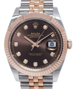 Replica horloge Rolex Datejust ll 59 (41mm) 126331 Rose gold 18K Chocolate Diamonds(Jubilee band) (Automatic) Bruine wijzerplaat- Top kwaliteit!