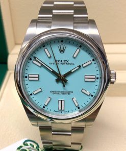 Replica horloge Rolex Oyster Perpetual 01 (41mm) 124300- (Oyster band) Turquoise Blue-Automatic-Top kwaliteit!