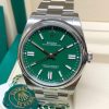 Replica horloge Rolex Oyster Perpetual 03 (41mm) 124300- (Oyster band) Green dial-Automatic-Top kwaliteit!