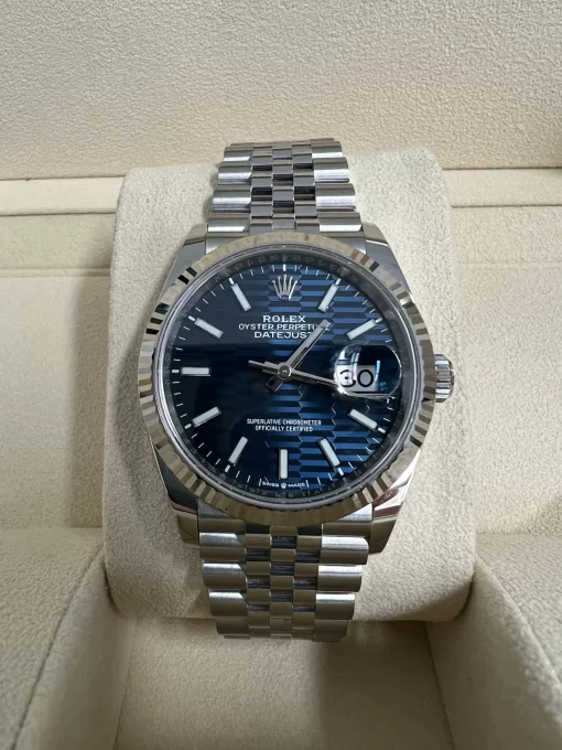 Replica horloge Rolex Datejust ll 44/1 (36mm) 126334 Blue Motif/Fluted Jubilee Automatic-new 2022-Top kwaliteit!