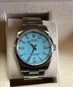 Replica horloge Rolex Oyster Perpetual 01 (36mm) 126000- (Oyster band) Turquoise Blue Tiffany Dial -Top kwaliteit!