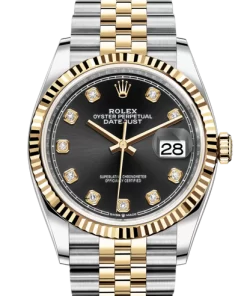 Replica horloge Rolex Datejust ll 17/11 (36 mm) 126233 Jubilee Black dial met diamanten -Automatic-Top kwaliteit!