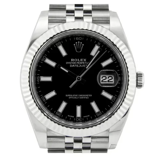 Replica horloge Rolex Datejust 61 (41mm) 126334 (Jubilee band) Zwarte wijzerplaat) (Automatic)  - Top kwaliteit!