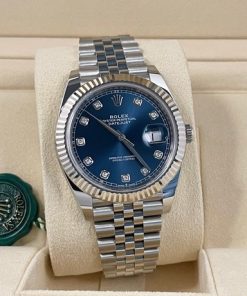 Replica horloge Rolex Datejust 62 (41mm) 126334 (Jubilee band) Blauwe wijzerplaat Diamonds(Automatic)  - Top kwaliteit!