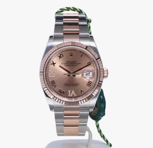 Replica horloges Rolex Datejust 004 (36mm) 126231 Salmon Pink Bicolor Swiss Eta 3135 25 jewels automatic automatic Hoogste kwaliteit!