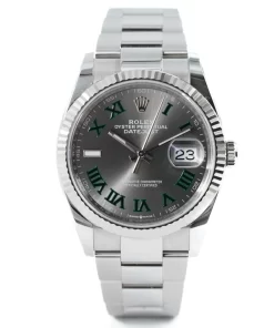 Replica horloge Rolex Datejust 39/1 (36mm) 126234 Oyster Steel Slate Roman Wimbledon-Automatic-Top kwaliteit!
