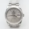 Replica horloge Rolex Day-Date 04/4 (36mm) 128239 Zilveren wijzerplaat (President band)-Automatic-Top kwaliteit
