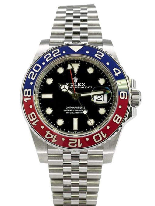 Replica horloges Rolex Gmt-Master ll 003 Swiss Noob Eta 3186 126710BLRO Jubilee "Pepsi"(40mm) automatic Hoogste kwaliteit!