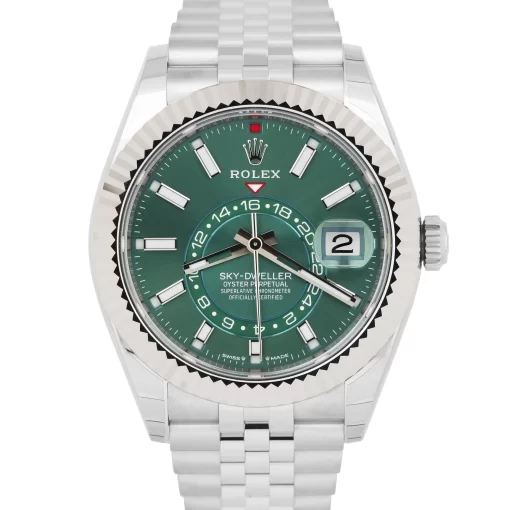 Replica horloge Rolex Sky-Dweller 14 -336934 (42mm) Jubilee Mint green Dial l -Automatic-Top kwaliteit!