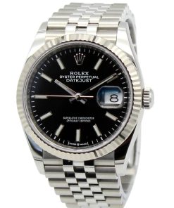 Replica horloges Rolex Datejust 005 (36mm) 126234 Swiss Eta 3235 31 jewels Jubilee-Black dial- automatic Hoogste kwaliteit!