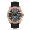 Replica horloge Rolex Sky-Dweller 18 -326235 (42mm) Gold- OYSTERFLEX SLATE DIAL -Automatic-Top kwaliteit!