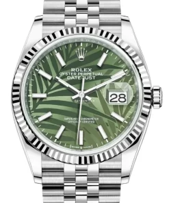 Replica horloge Rolex Datejust 66 (41mm) 126234 (Jubilee band) Olijfgroene Palm wijzerplaat (Automatic)  - Top kwaliteit!