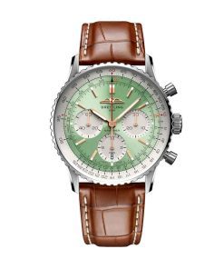 Breitling Navitimer B01- 23 (46mm) Chronograph Mint Green dial-leather