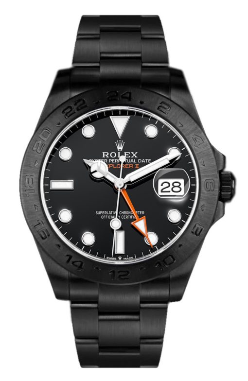 Replica horloge Rolex Explorer ll 03/1 (42mm) 226570 DLC-PVD black Zwarte wijzerplaat-904L staal-Automatic-Top kwaliteit!