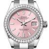 Replica horloge Rolex Datejust Dames 002/5 (28mm) 279384RBR Pink Dial and diamonds bezel Oyster band-Ladies-Automatic-Top kwaliteit!
