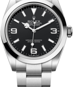 Replica horloge Rolex Explorer 01/1 (40mm) 224270 Zwarte wijzerplaat (staal) (904L Oysterstaal) Automatic-Top kwaliteit!