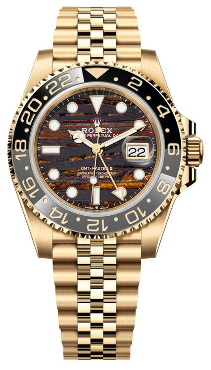 Replica horloge Rolex Gmt-Master ll 04/1 (40mm) 126718GRNR Tiger Iron Jubilee Yellow gold-Automatic-Top kwaliteit!